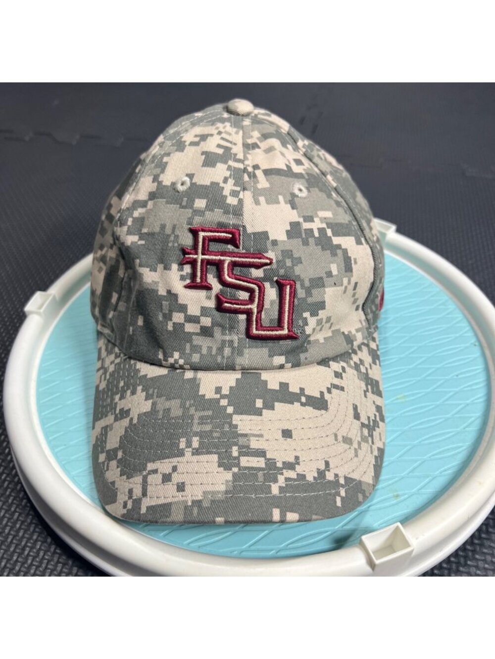 Nike FSU Camouflage Adjustable Strapback Hat Digital Camo Florida State Embroide
